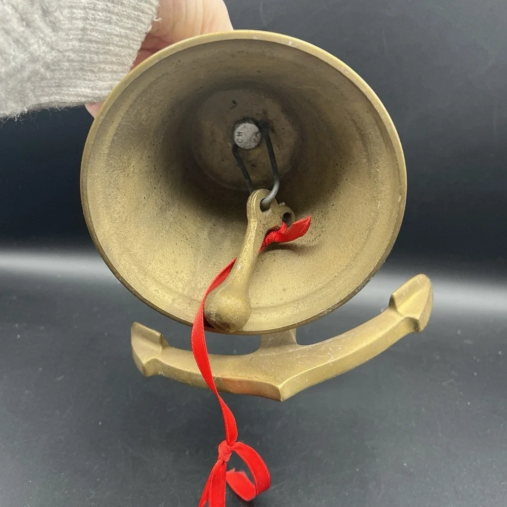 Vintage Brass Anchor with Bell 7